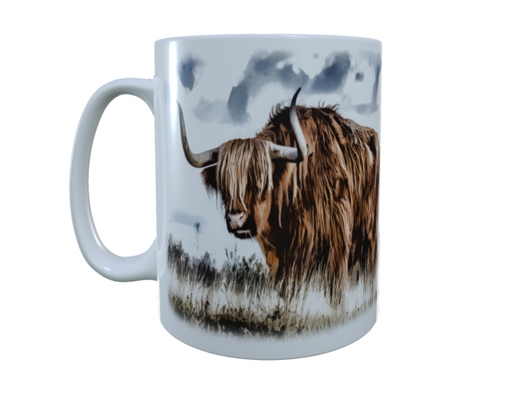 Highland Cow Ceramic Mug
